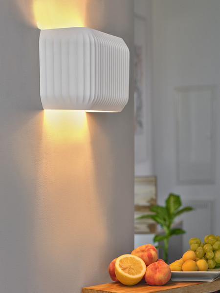 OSRAM Wandleuchte Decor Plaster Routes Wall 330 2XE27 White 4099854454561