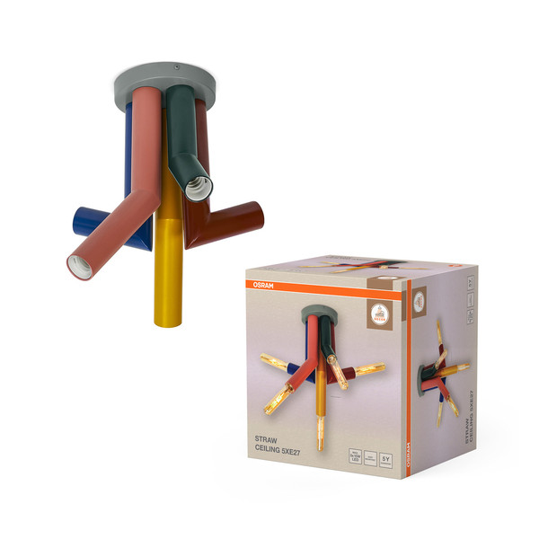 OSRAM Deckenleuchte Decor Straw Ceiling 5XE27 Multicolor 4099854454660