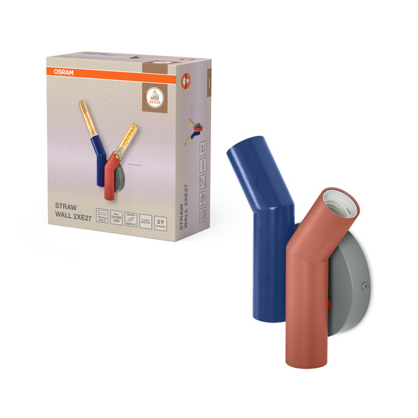 OSRAM Wandleuchte Decor Straw Wall 2XE27 Multicolor 4099854454721