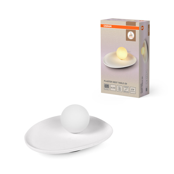 OSRAM Tischleuchte Decor Plaster Nest Table 1XG9 White 4099854454882
