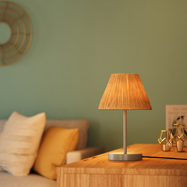 OSRAM Tischleuchte Decor Raffia Table E27 Green 4099854454967