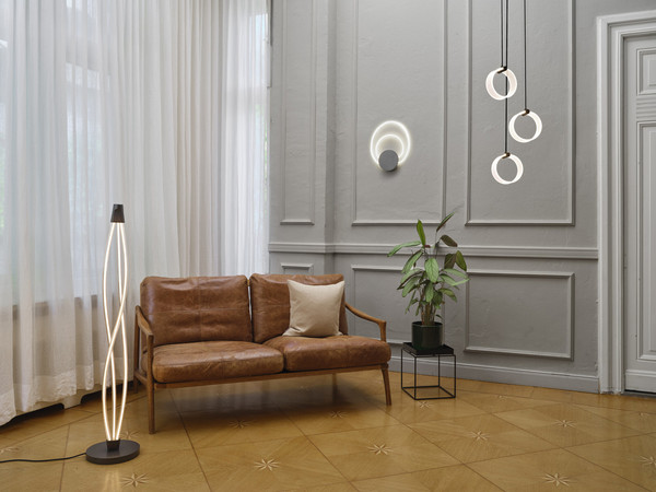 OSRAM LED Stehleuchte Decor Swirl Floor 22W 830 Touch DIM Dimmbar Warm weiß 4099854455025