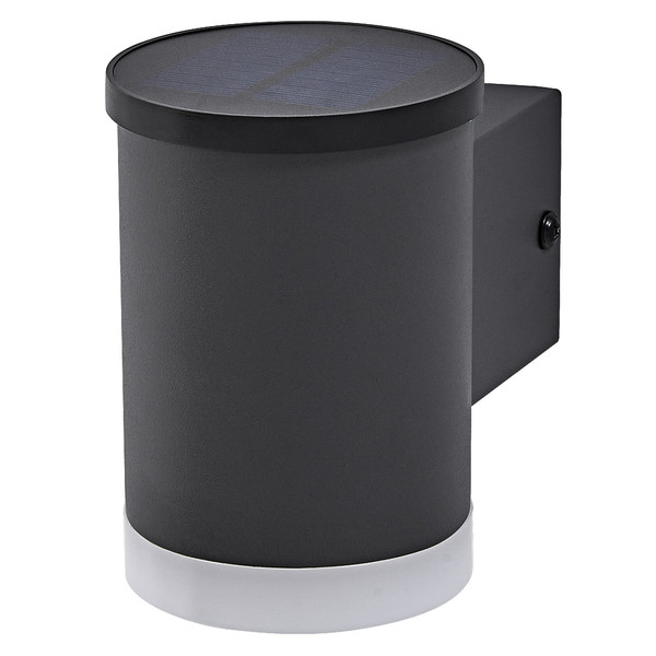 OSRAM LED Aussenleuchte Endura Style Solar Wall Oxford Dark Gray Warm weiß 4099854455834