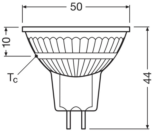 LEDVANCE LED Spot GU5.3 MR16 36° Dimmbar P 3.4W 345lm Warmweiss 2700K Ra>90 wie 35W 4099854456572