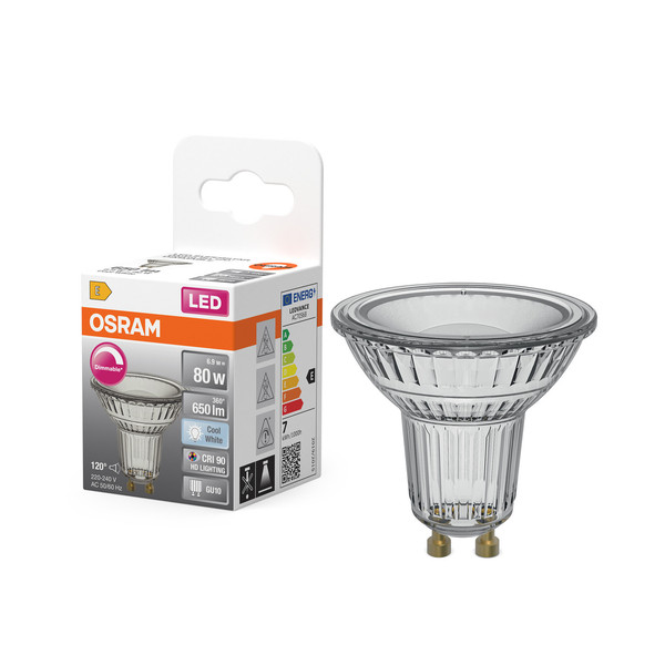 OSRAM LED Leuchtmittel LED SUPERSTAR PAR16 6.9W 940 GU10 Dimmbar Neutralweiss 4099854456992
