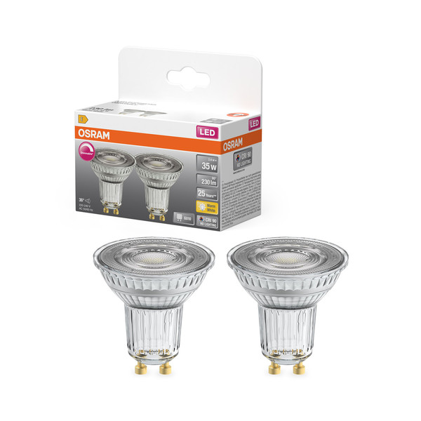 OSRAM LED Leuchtmittel LED SUPERSTAR PAR16 2.4W 927 GU10 Dimmbar Warm weiß 4099854457104