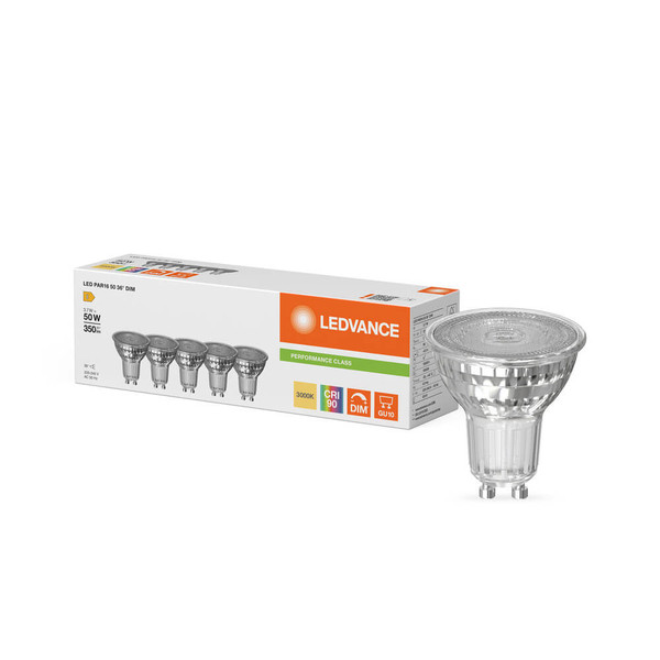 LEDVANCE LED Spot GU10 PAR16 36° Dimmbar P 3.7W 350lm Warmweiss 3000K Ra>90 wie 50W 4099854457609