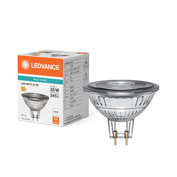LEDVANCE LED Spot GU5.3 MR16 36° P 3.4W 345lm Neutralweiss 4000K wie 35W 4099854457678