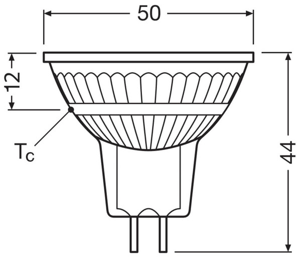 LEDVANCE LED Spot GU5.3 MR16 36° P 6.1W 621lm Warmweiss 3000K wie 50W 4099854457906