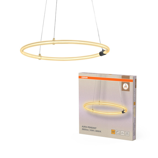 OSRAM LED Pendelleuchte Decor Aura Pendant 18W 830 Click DIM Dimmbar Warm weiß 4099854458200