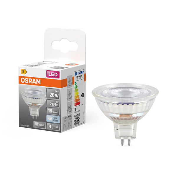 OSRAM LED Leuchtmittel LED STAR MR16 12 V 2W 840 GU5.3 Neutralweiss 4099854458286