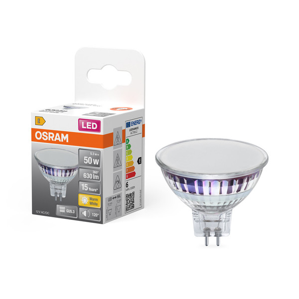 OSRAM LED Leuchtmittel LED STAR MR16 12 V 5.3W/827 GU5.3 Warm weiß 4099854458460