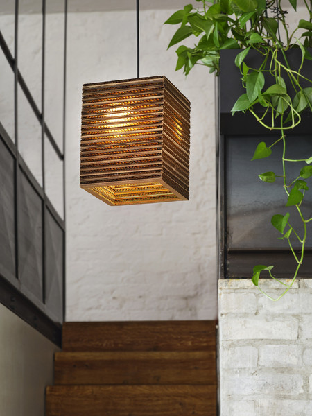OSRAM Pendelleuchte Decor Cardboard Square Pendant E27 Brown 4099854458941