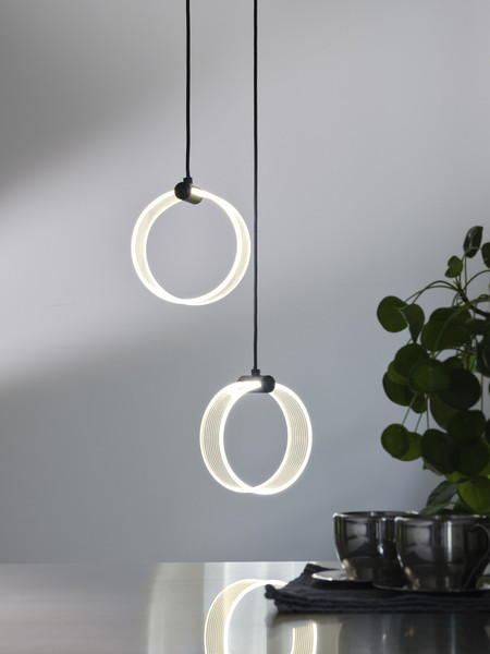 OSRAM LED Pendelleuchte Decor Circle 2XPendant PL 14W Click CCT Black Warm weiß,Kalt weiß,Kaltes Tageslicht 4099854459009