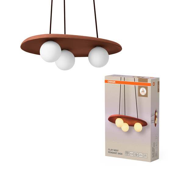 OSRAM Pendelleuchte Decor Clay Nest Pendant 3XG9 Brown 4099854459061
