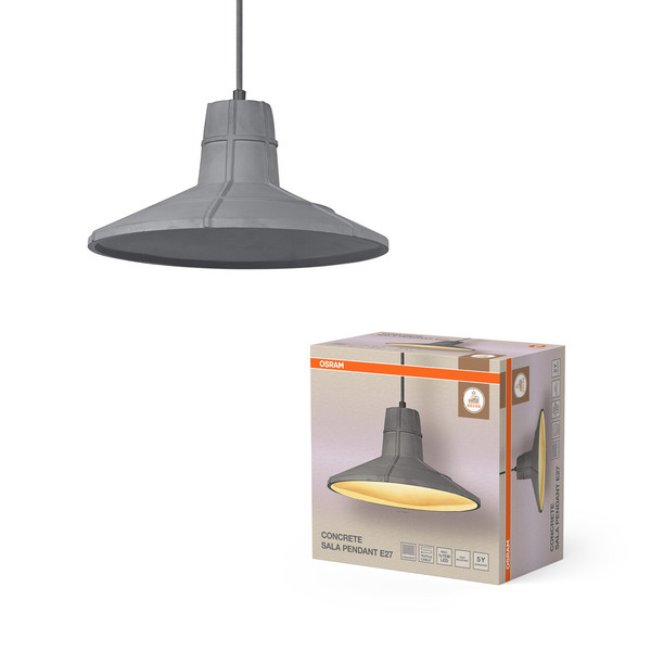 OSRAM Pendelleuchte Decor Concrete Sala Pendant E27 Dark Gray 4099854459207