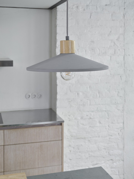 OSRAM Pendelleuchte Decor Concrete Wood Pendant 320 mm E27 Dark Gray 4099854459269