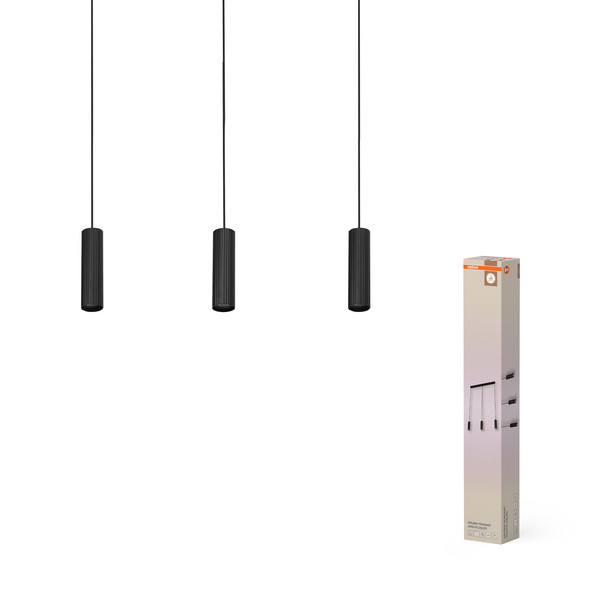 OSRAM LED Pendelleuchte Decor Drums Pendant 3XGU10 2XLED Black 4099854459283
