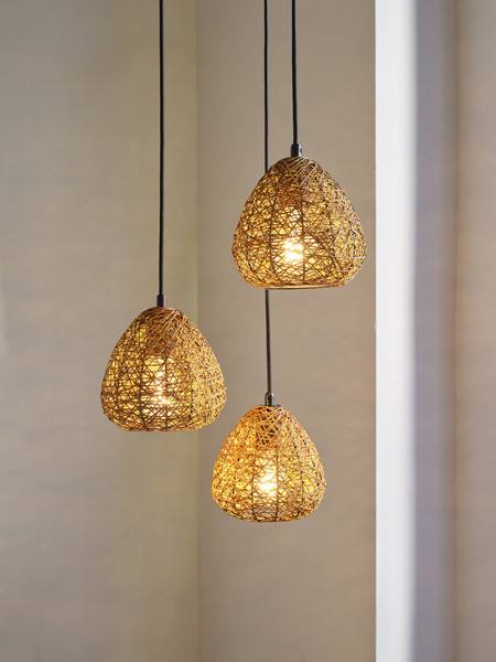 OSRAM Pendelleuchte Decor Paper Drop Pendant Plate 3XE27 Beige 4099854460678