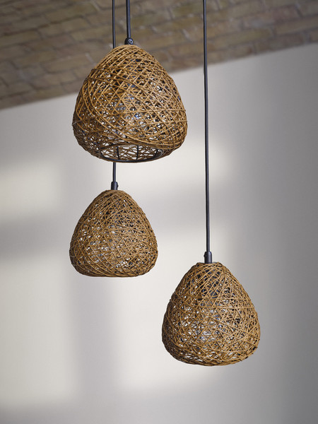 OSRAM Pendelleuchte Decor Paper Drop Pendant Plate 3XE27 Beige 4099854460678