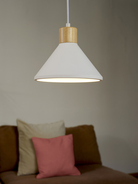 OSRAM Pendelleuchte Decor Plaster Wood Pendant 220 mm E27 White 4099854460975