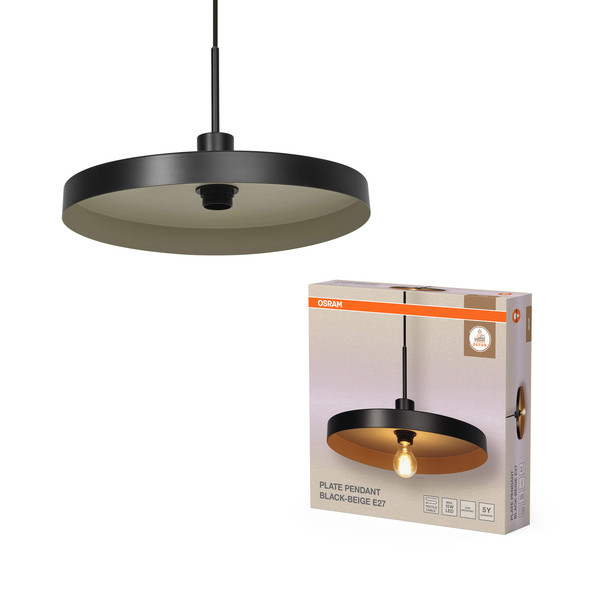 OSRAM Pendelleuchte Decor Plate Pendant E27 Beige 4099854461019