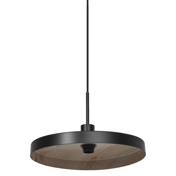 OSRAM Pendelleuchte Decor Plate Pendant E27 Black Wood Decor 4099854461057
