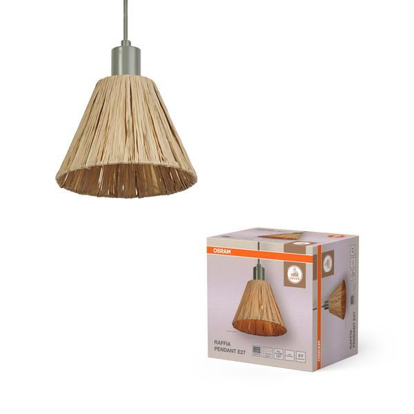 OSRAM Pendelleuchte Decor Raffia Pendant 1XE27 Green 4099854461149