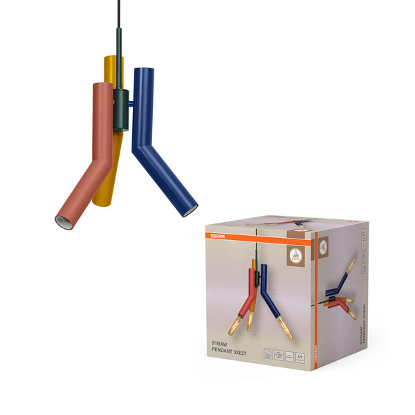 OSRAM Pendelleuchte Decor Straw Pendant 3XE27 Multicolor 4099854461552