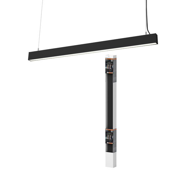 OSRAM LED Pendelleuchte Office line cuboid suspended 42W 840 DIM Black Dimmbar Neutralweiss 4099854464812
