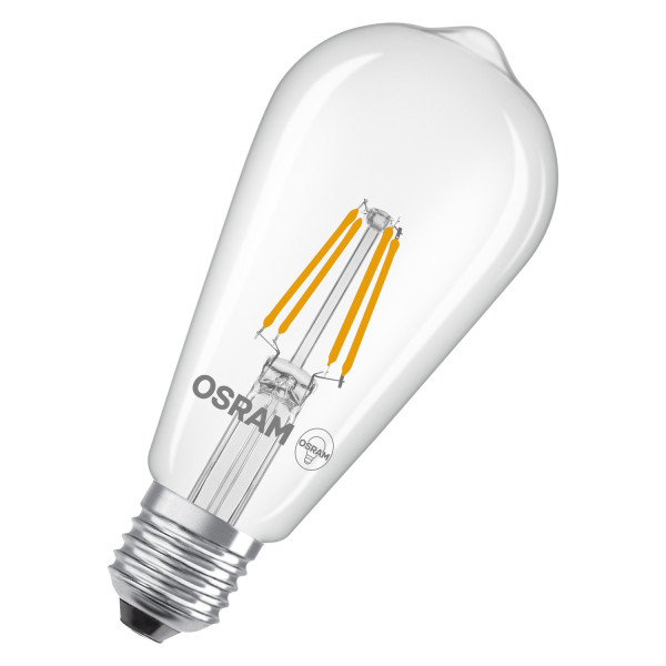 OSRAM LED Leuchtmittel LED Retrofit CLASSIC ST 3.4W 827 Clear E27 Warm weiß 4099854467899