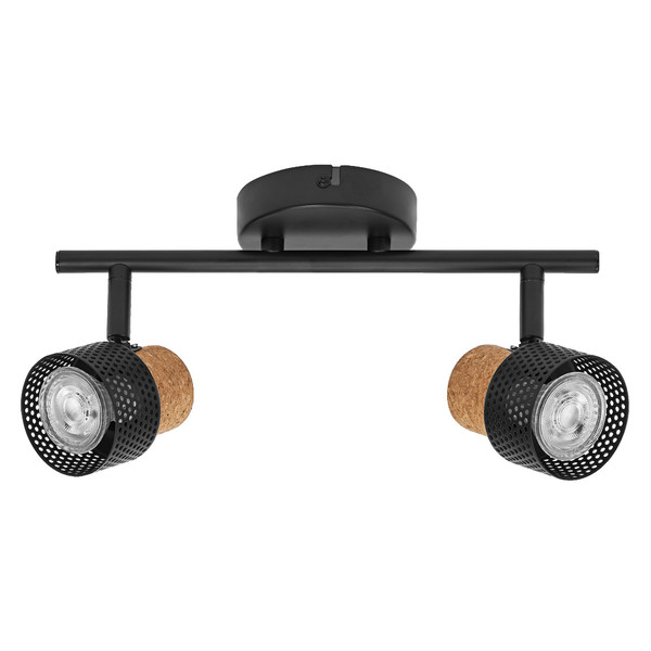 OSRAM LED Deckenleuchte DECOR SPOT CORK BLACK 2x3.4W 927 DIM Dimmbar Warm weiß 4099854470639