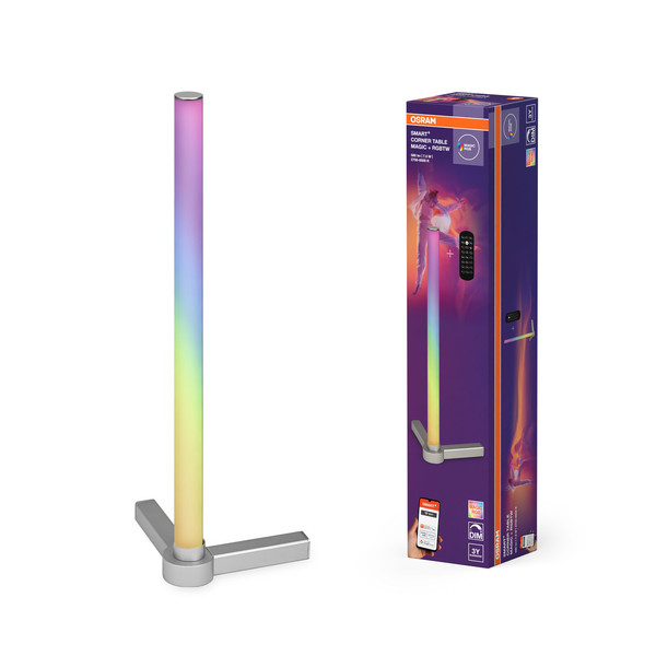 OSRAM LED Tischleuchte SMART WIFI TABLE CORNER Magic RGB Silver Remote Control Dimmbar Tunable White,RGB 4099854471810