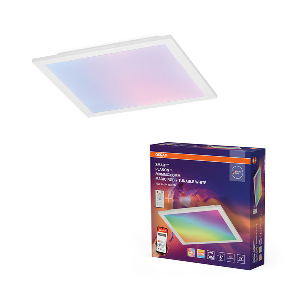 OSRAM LED Deckenleuchte SMART+ WIFI PANEL MAGIC RGB 300x300mm Dimmbar RGBTW 4099854472053