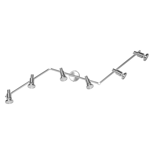 OSRAM LED Spotleuchte LED SPOT BRUSHED SILVER GU10 6 x 2.6W 2700K Warm weiß 4099854473746