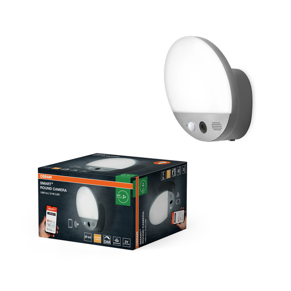 OSRAM LED Aussenleuchte SMART+ ROUND CAMERA Round Dimmbar Warm weiß 4099854474910