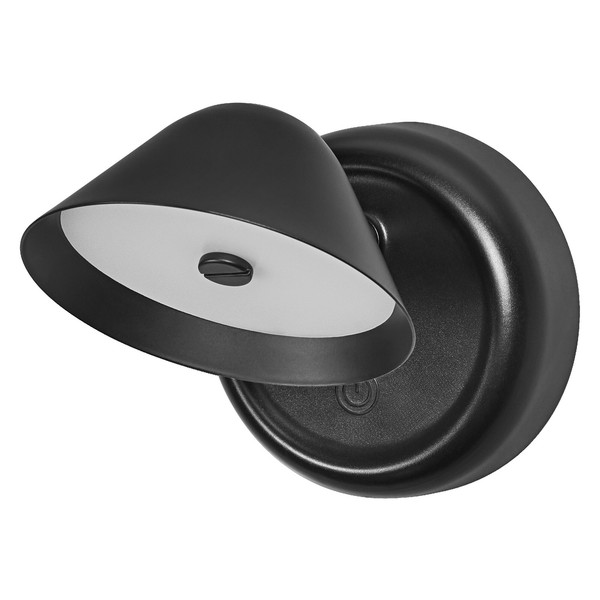 OSRAM LED Wandleuchte NIGHTLUX CONE 830 DIM USB Black Dimmbar Warm weiß 4099854478789