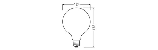 LEDVANCE LED Lampe E27 Classic Globe Filament V matt G125 24W 3452lm Warmweiss 3000K wie 200W 4099854485374