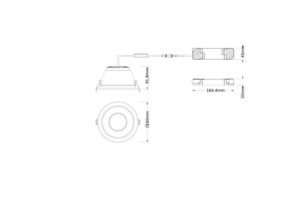LEDVANCE LED Downlight Einbauleuchte Comfort DALI ⌀16cm 18W-15W-12W warm-/neutralweiss 3000/4000K CCT Ra>90 IP44 dimmbar 4099854491108