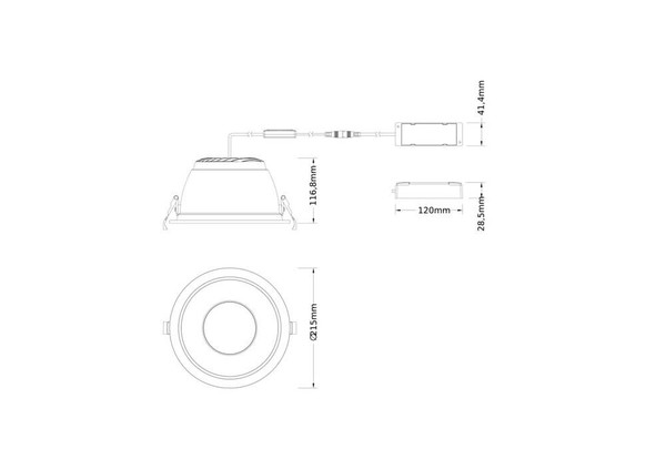 LEDVANCE LED Downlight Einbauleuchte Comfort ⌀22cm 30W-25W-20W warm-/neutralweiss 3000/4000K CCT Ra>90 IP44 4099854491122
