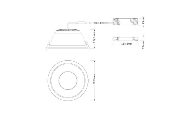 LEDVANCE LED Downlight Einbauleuchte Comfort DALI ⌀27cm 42W-36W-30W warm-/neutralweiss 3000/4000K CCT Ra>90 IP44 dimmbar 4099854491184