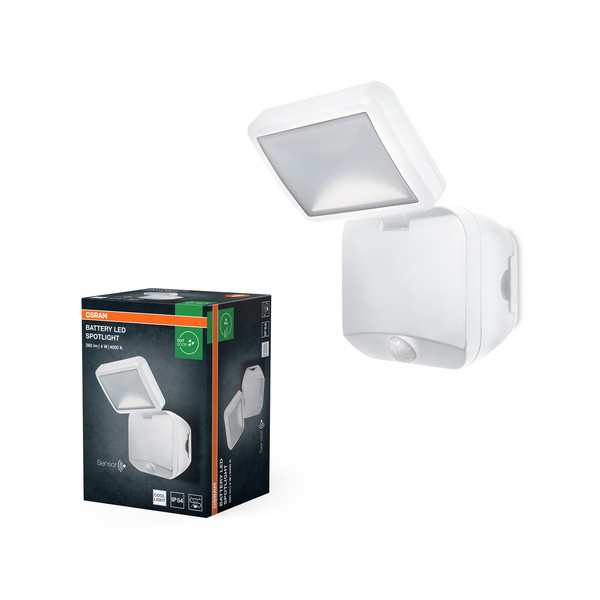 OSRAM LED Aussenleuchte Battery LED Spotlight Single 4W 4000K IP54 White Neutralweiss 4099854497537