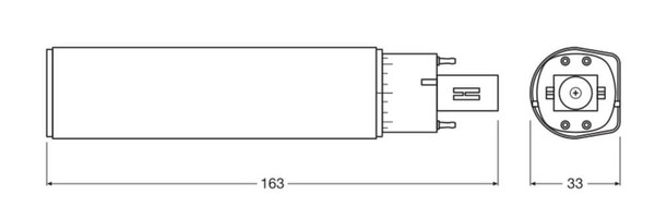 LEDVANCE LED Lampe G24q-3 Dulux D/E26 HF & AC Mains Value matt 10W 1100lm Tageslichtweiss 6500K wie 26W nur für direkt 230V 4099854501630