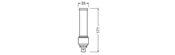 LEDVANCE LED Lampe G24d-3 Dulux D26 EM & AC Mains Value matt 9W 1100lm Tageslichtweiss 6500K wie 26W nur für direkt 230V 4099854502316