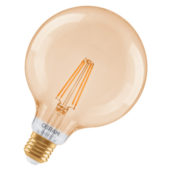 OSRAM LED Leuchtmittel SMART+ MATTER Filament CLASSIC shapes 6W 824 Filament GOLD DIM E27 Dimmbar Warm weiß 4099854529986