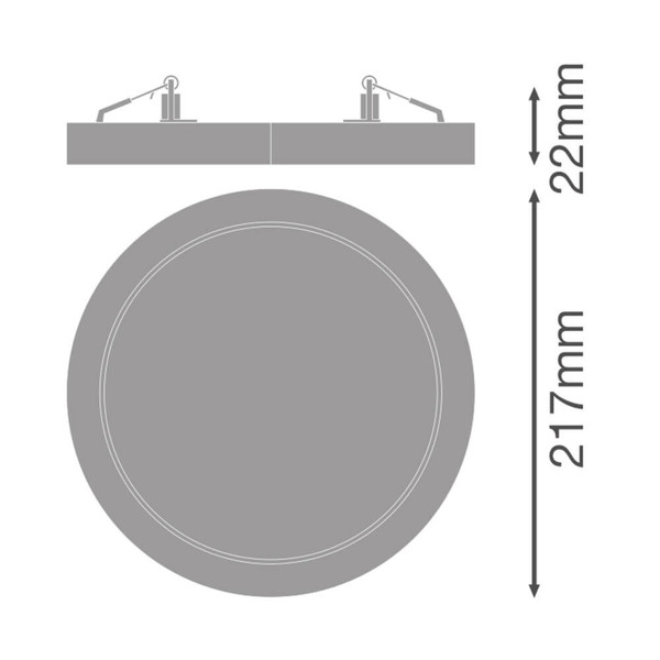 LEDVANCE LED Downlight Einbauleuchte Universal ⌀22cm 18W-9W warm-/neutralweiss 3000/4000K CCT IP44 4099854541094