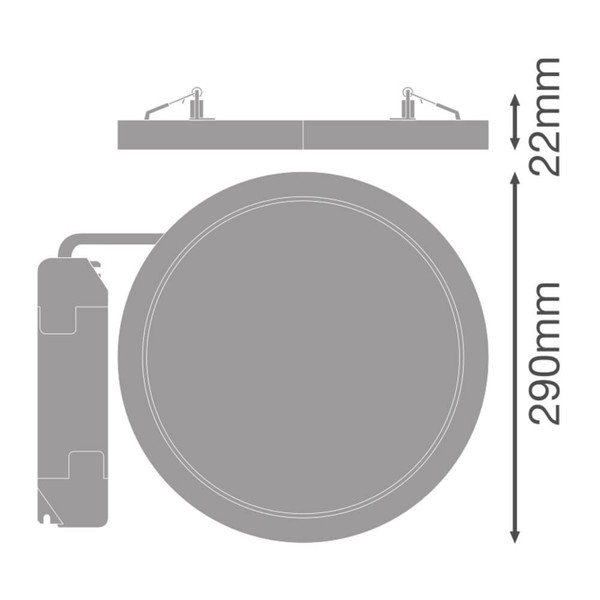 LEDVANCE LED Downlight Einbauleuchte Universal DALI ⌀29cm 22W-15W warm-/neutralweiss 3000/4000K CCT IP44 dimmbar 4099854541377