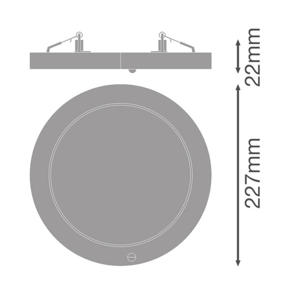 LEDVANCE LED Downlight Einbauleuchte Universal SN ⌀23cm 18W-9W warm-/neutralweiss 3000/4000K CCT IP44 4099854541414