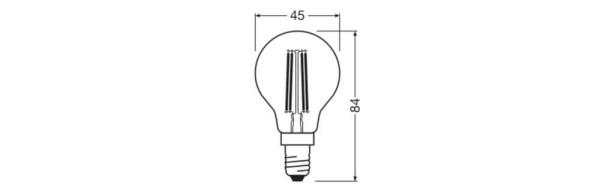 3er-Pack LEDVANCE LED Lampe E14 Classic Filament P75 7.5W 1055lm Warmweiss 2700K wie 75W 4099854560682