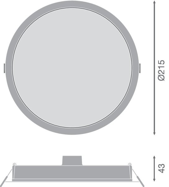 LEDVANCE DOWNLIGHT Einbauleuchte IP44 30W 865 weiss 4099854561504